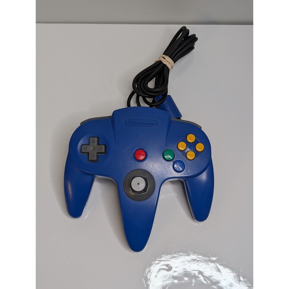 Nintendo N64 Controller Blue OEM Repaired Tight Stick  - Authentic